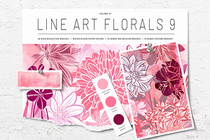 Floral Procreate Stamp Brushes 9