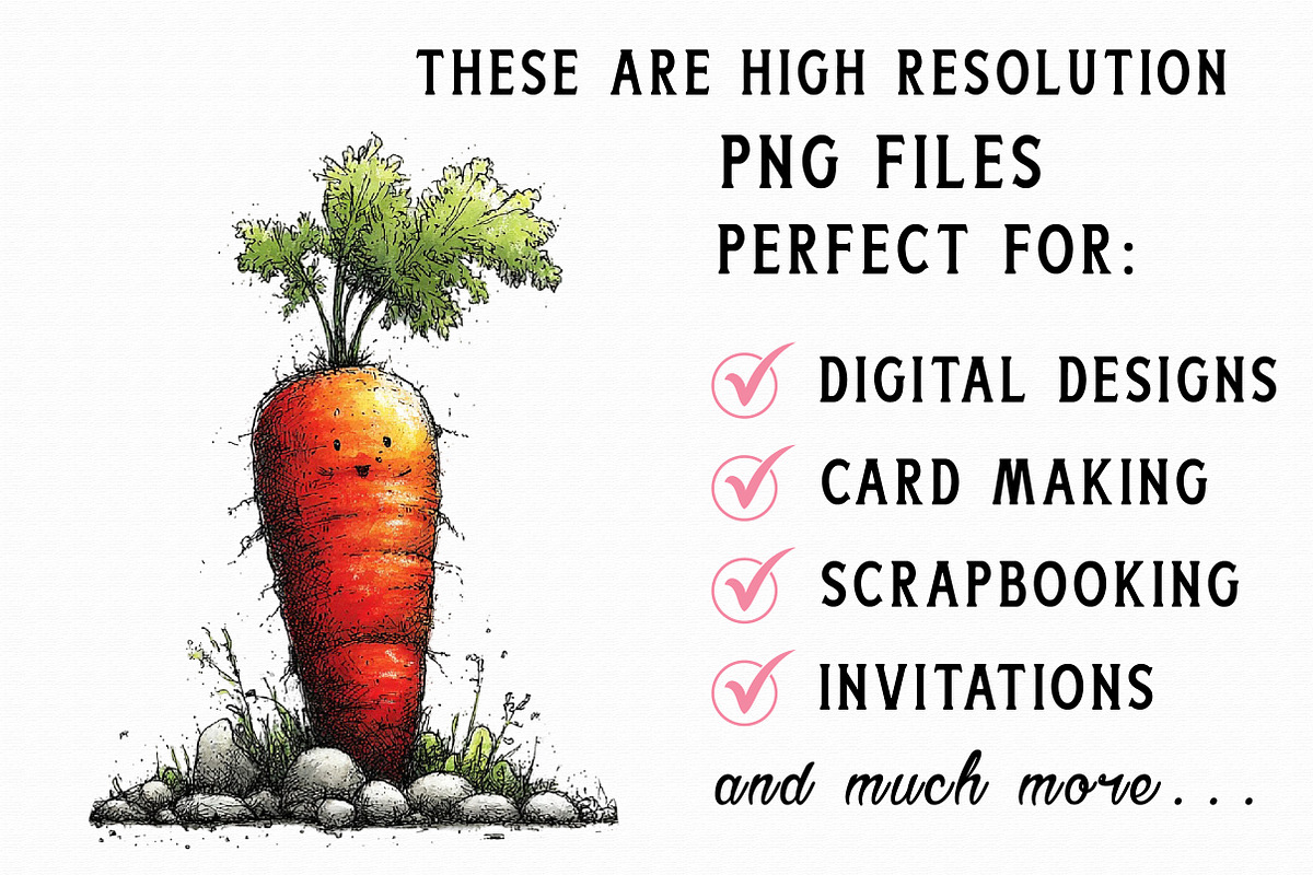 Cute Easter Carrot Clipart Png, an Illustration by Libby Wishes (Photo 5 of 6)