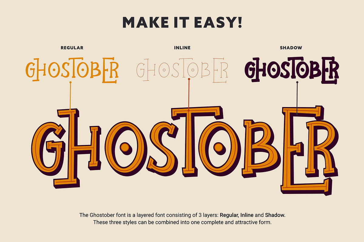 Ghostober | Layered Typeface, a Font by Garisman Std (Photo 9 of 9)