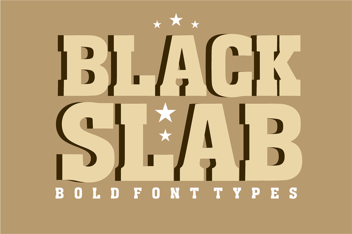 Black Slab Font - Vintage Style, a Slab Serif Font by KiddoGlyphs Studio (Photo 1 of 5)