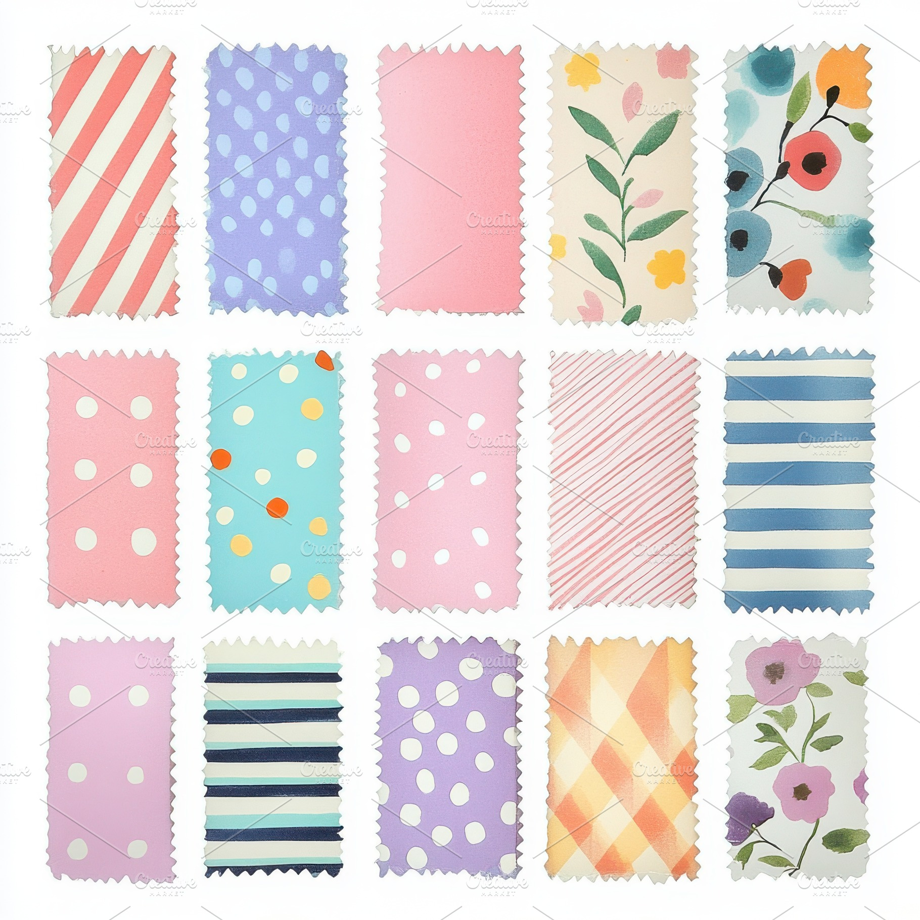 Colorful patterned fabric swatches r, a Background Photo by Pixeness Studio