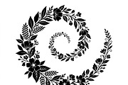 50 Elegant Floral Leaf Spiral Frame, a Decorative Illustration by Amazin_art (Thumbnail 16 of 25)