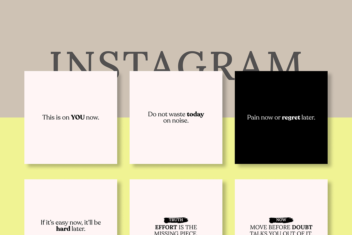 50 Inspiring Instagram Template, a Social Media Template by RB Boutique (Photo 6 of 10)