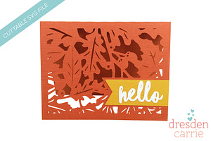 Cuttable Hello Fall Card