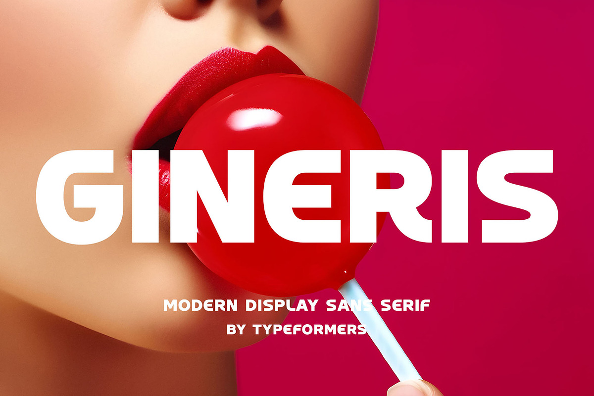 Gineris - Modern Display Sans Serif, a Sans Serif Font by Typeformers (Photo 1 of 5)