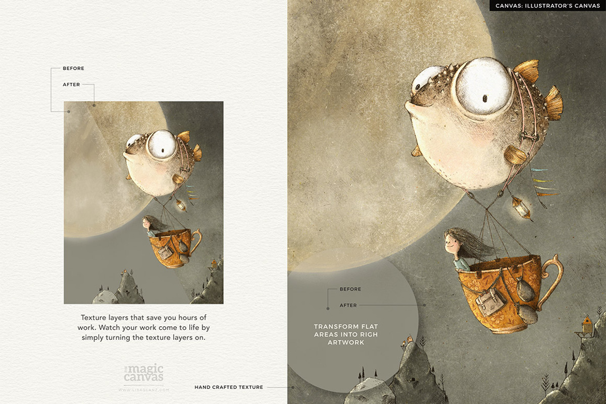 Magic Canvas Photoshop textures, a Layer Style Add-On by Lisa Glanz (Photo 4 of 13)
