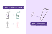 Makeup, Beauty & Hairdressing Icons, an Outline Icon by Caroline Mackay (Thumbnail 6 of 9)