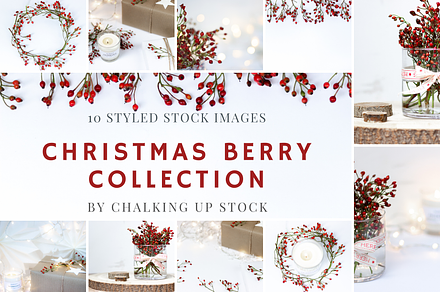Christmas Berry styled stock images