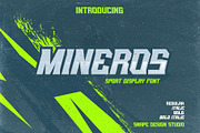 Mineros - Sport Font, a Sans Serif Font by Snape Design Studio (Thumbnail 1 of 5)