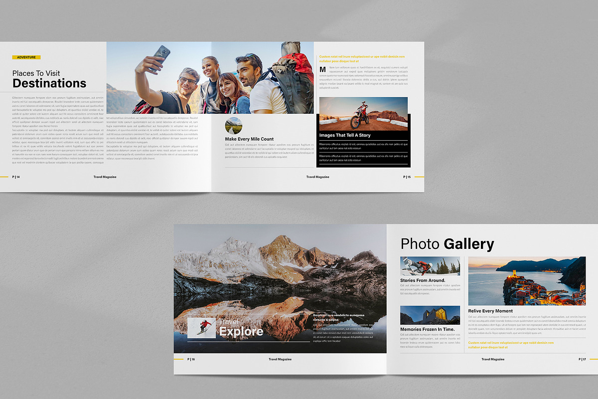 Travel Magazine Landscape Layout, a Magazine Template by NorthPeak (Photo 7 of 11)