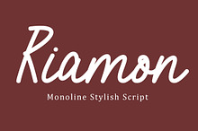 Riamon - lines stylish script font