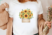 Watercolor Summer Sunflower PNG Clip, an Illustration by SVGArt (Thumbnail 4 of 9)