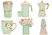 Spring Coffee Break Clipart, an Illustration by Designworld (Thumbnail 2 of 4)