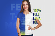 Female T-Shirt Mockups Vol 3 Part 1, a Shirt Mockup by Hi, Mock-Up! (Thumbnail 2 of 10)
