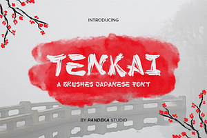 Tenkai - Japanese Brushes Font, a Handwritten Font by Pandeka Studio