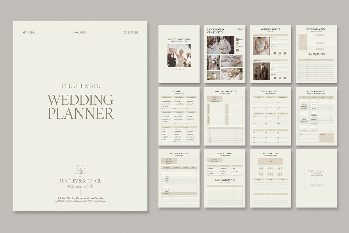 Wedding Planner Template, a Stationery Template by BrandPacks (Photo 6 of 6)