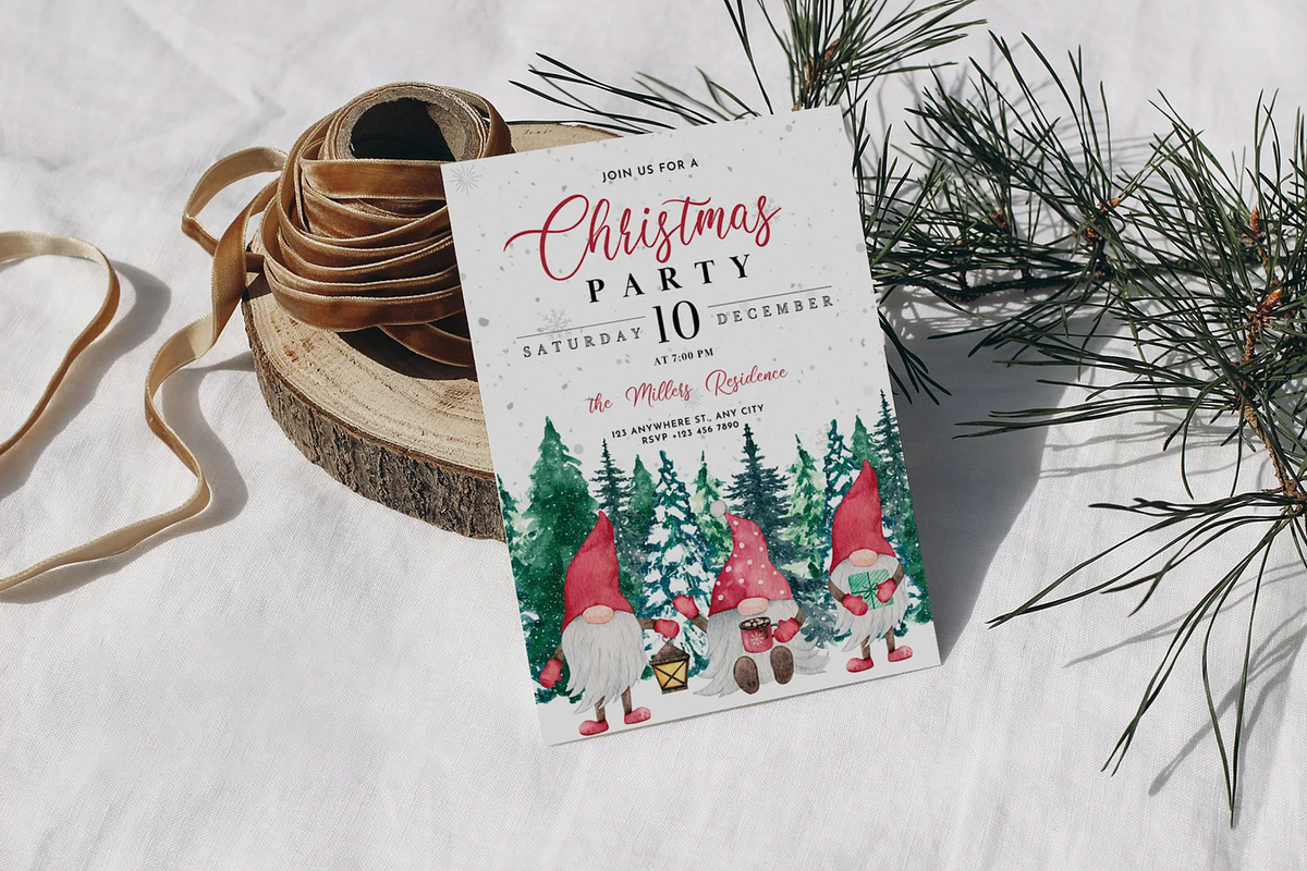 Editable Christmas Invitation, an Invitation Template by ForeverPrint (Photo 7 of 10)