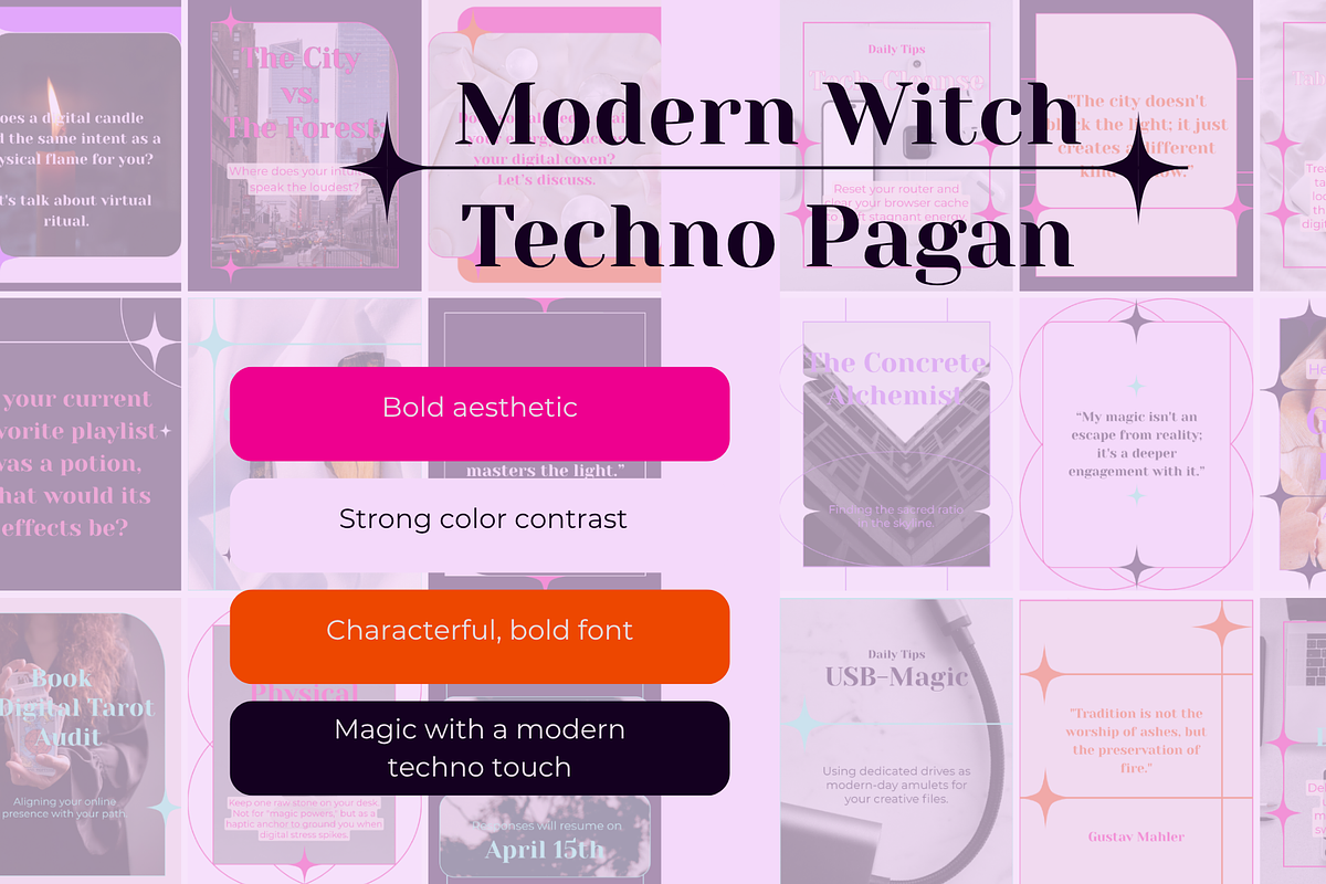 Modern Witch Instagram Templates, a Social Media Template by Mochi Atelier (Photo 10 of 11)