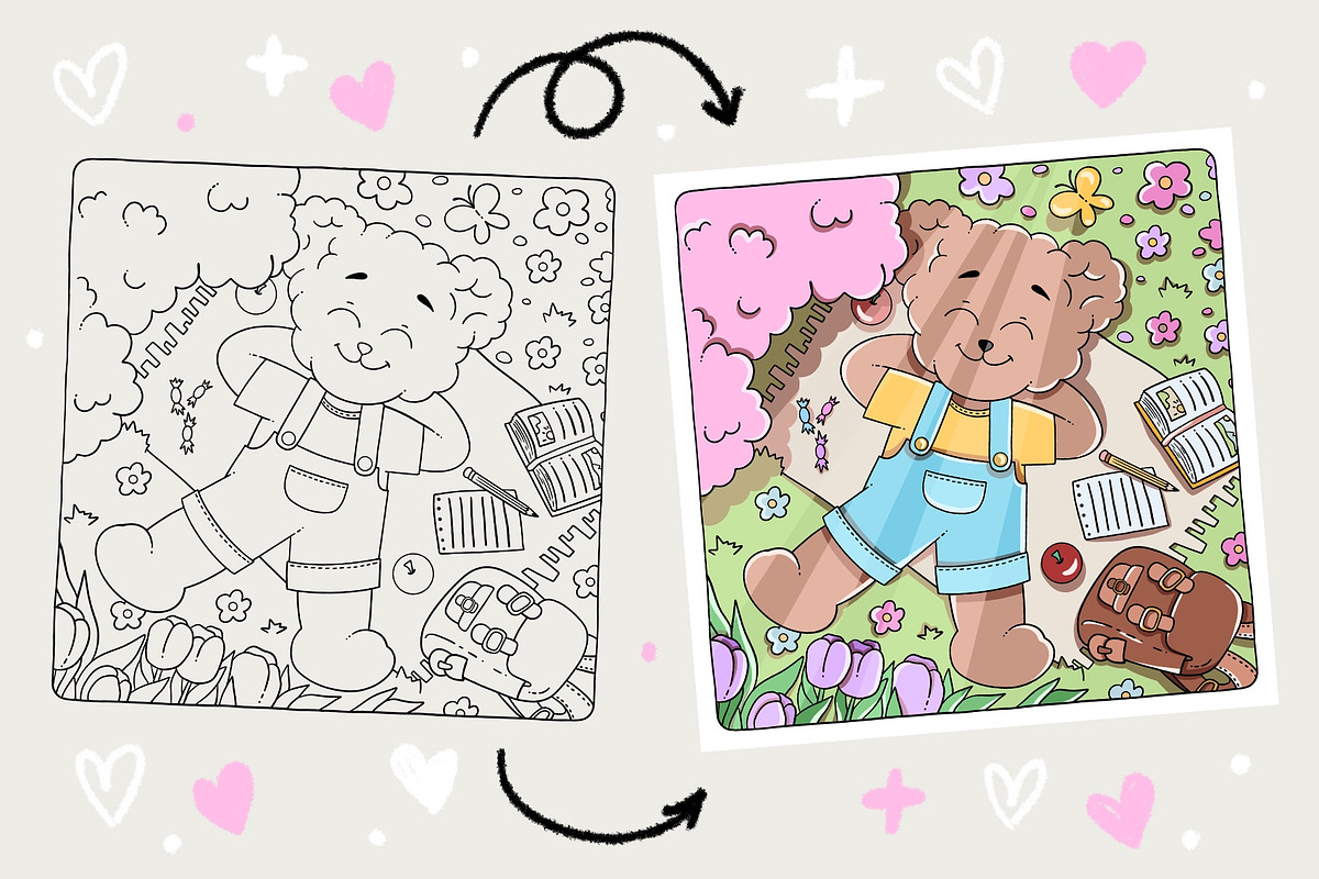 Coloring Book - Bear Stories, an Illustration by Alina Sh (Photo 2 of 9)