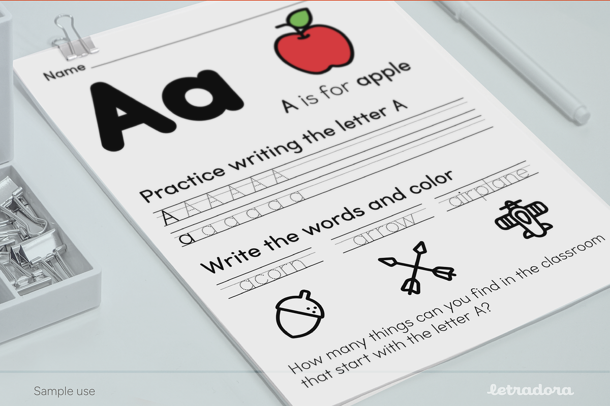 Bookbag School Font, a Sans Serif Font by Letradora (Photo 6 of 9)