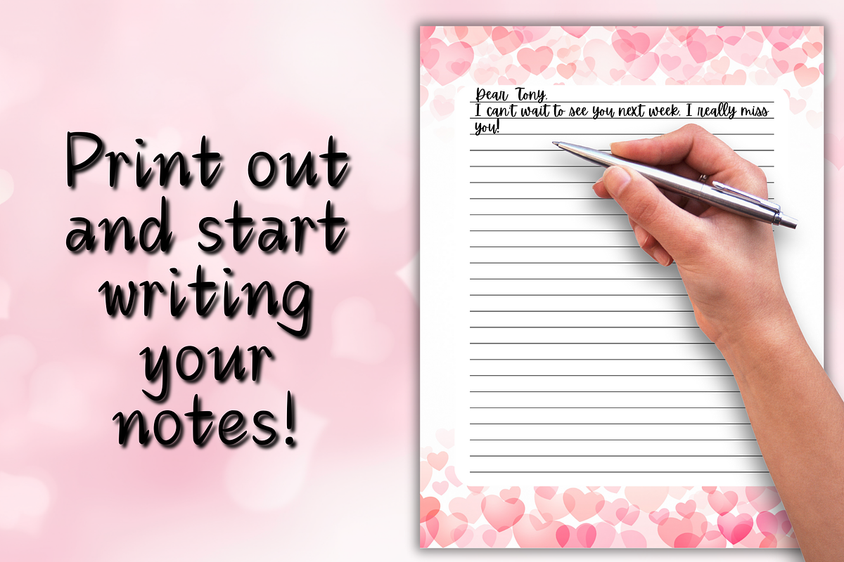 Valentine's Day Heart Stationery, a Stationery Template by Pixels N Bows (Photo 3 of 3)