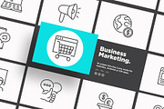 Business Marketing | 16 Icons Set, an Outline Icon by Alex Blogoodf (Thumbnail 1 of 15)