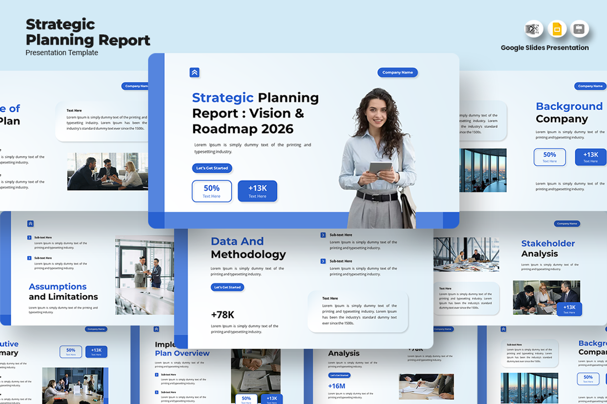 Strategic Planning Report - Google S, a Presentation Template by Iqsiart Studio (Photo 1 of 3)