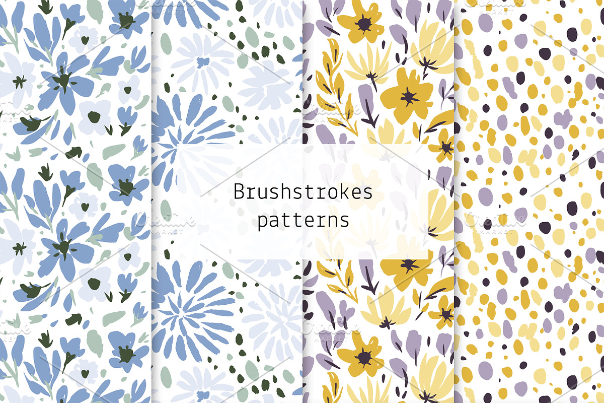 Brushstrokes patterns, a Pattern Graphic by Lyolya Profitrolya (Photo 1 of 5)