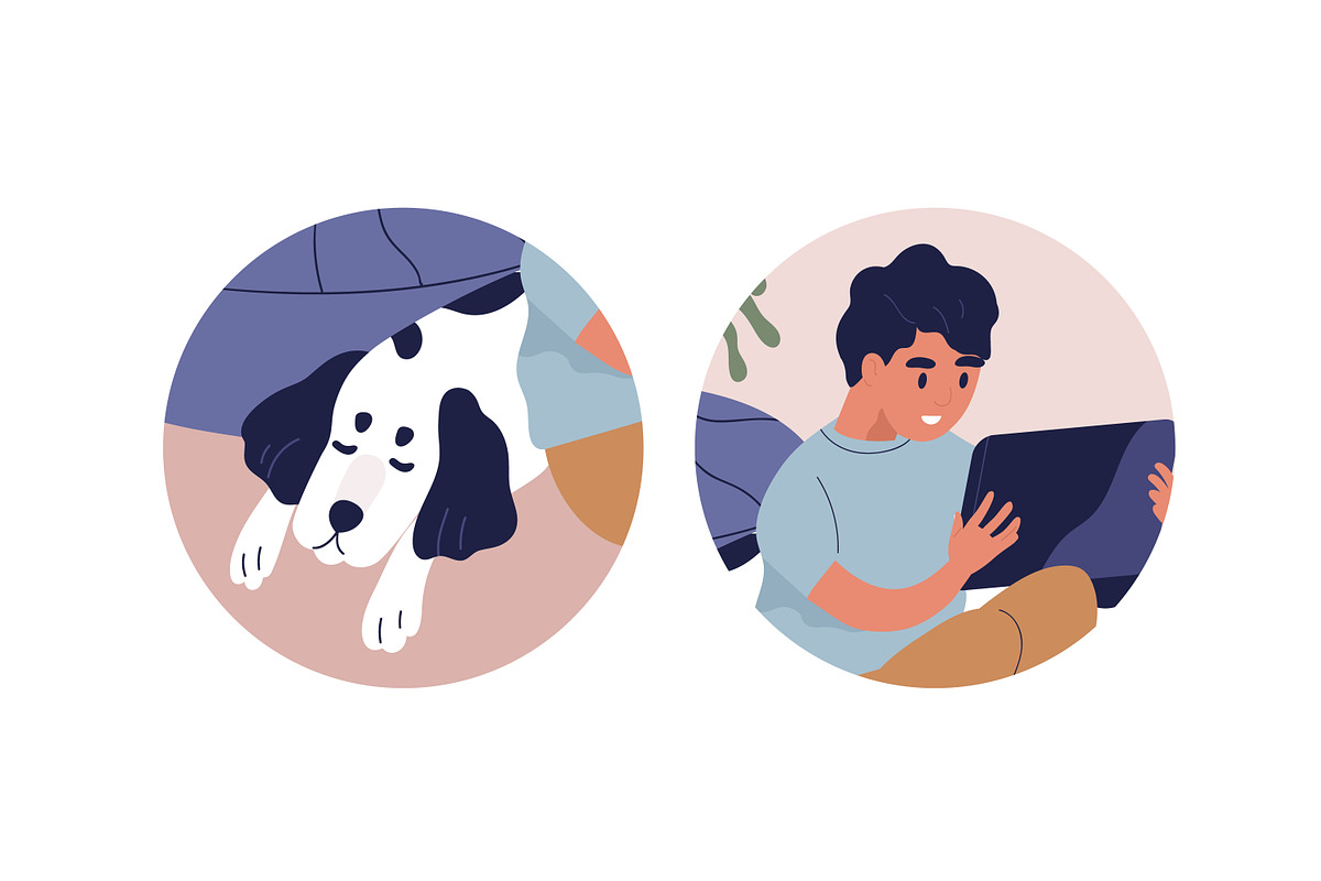 Cute, little boy surfing internet, an Animal Illustration by Good Studio (Photo 2 of 3)