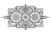 Ornamental Compass Rose SVG Bundle, an Illustration by Gaye Art (Thumbnail 6 of 31)