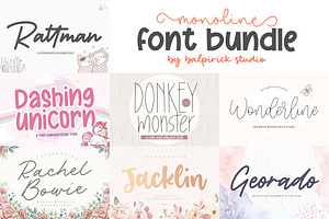 Monoline Font Bundle!