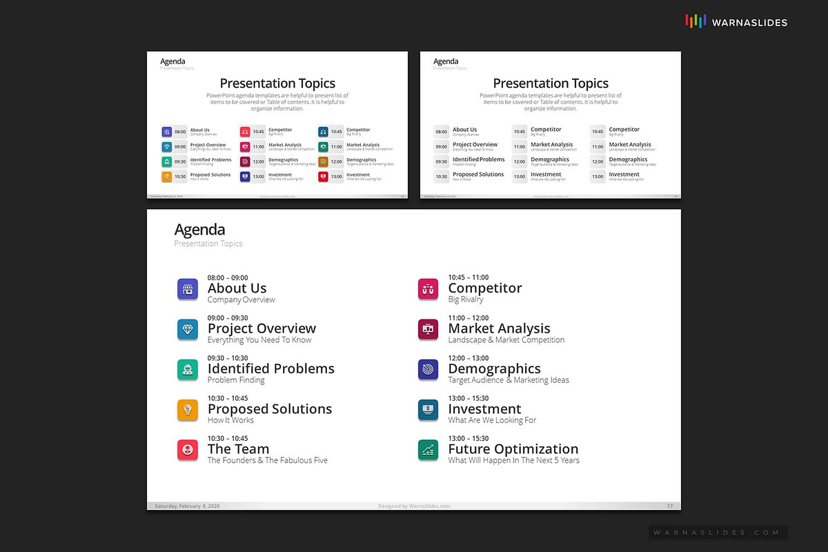 Agenda Meeting PowerPoint Templates, a Presentation Template by Warna Works (Photo 6 of 12)