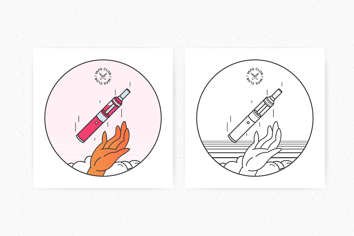 Bundle and pattern with vape devices, an Object Illustration by Good Studio (Photo 3 of 6)