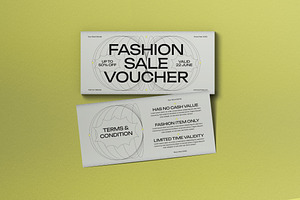 Gray Minimalism Fashion Sale Voucher, a Card Template by graphicook