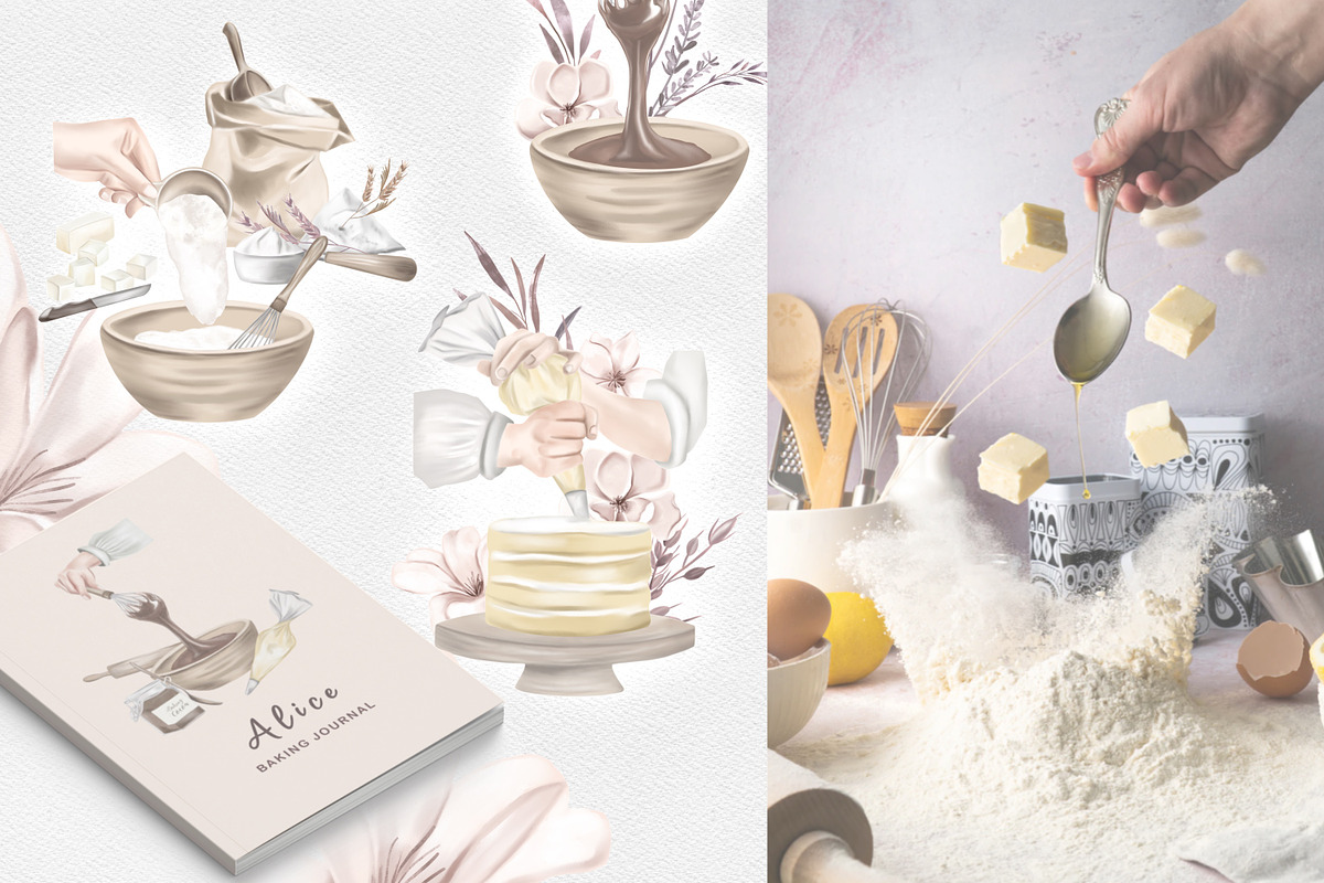 Cake Baking, a Food Illustration by Rachel Art Studio (Photo 4 of 7)
