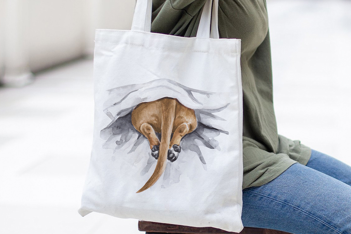 DOG & PEOPLE watercolor clipart, an Animal Illustration by Elena_Sedova (Photo 7 of 8)