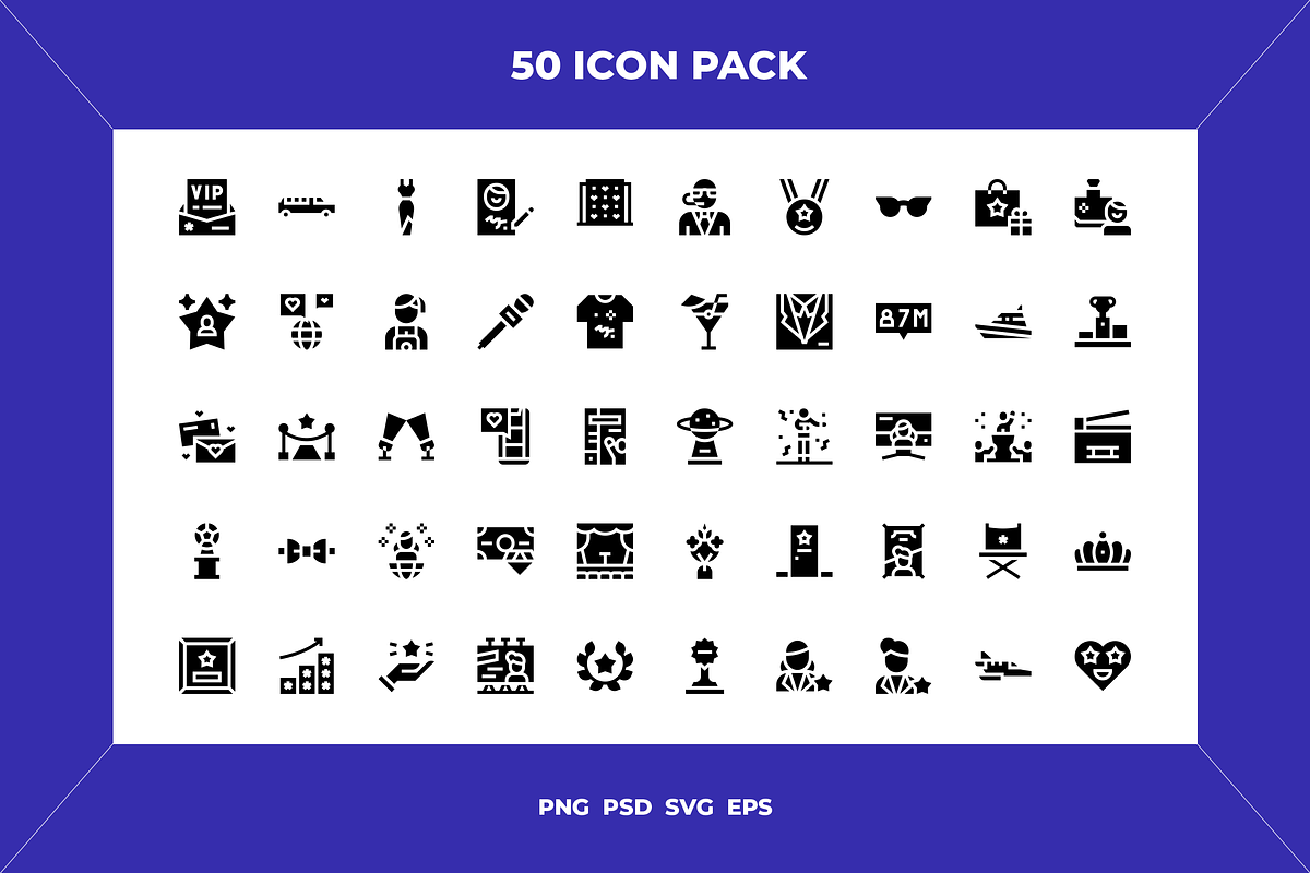Fame icons, an Outline Icon by Wencory (Photo 1 of 2)