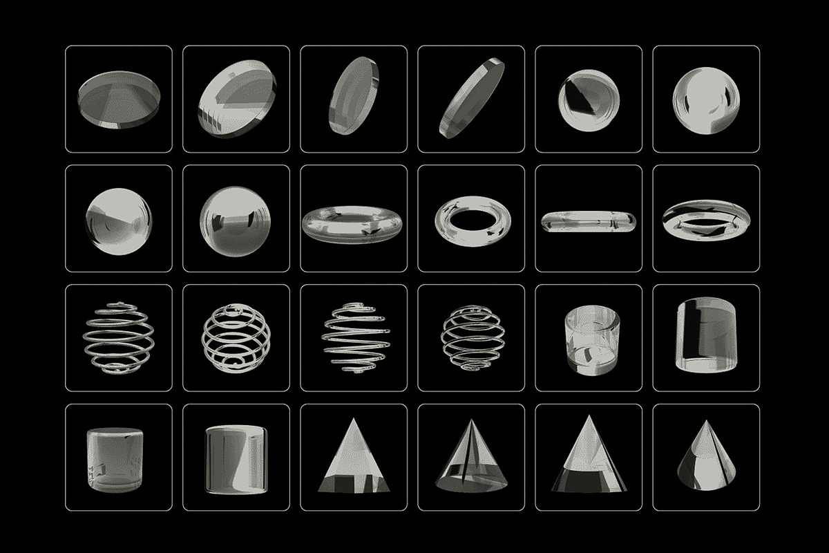 3D Geometric Meta Transparent Shapes, an Icon by neueworld (Photo 5 of 5)