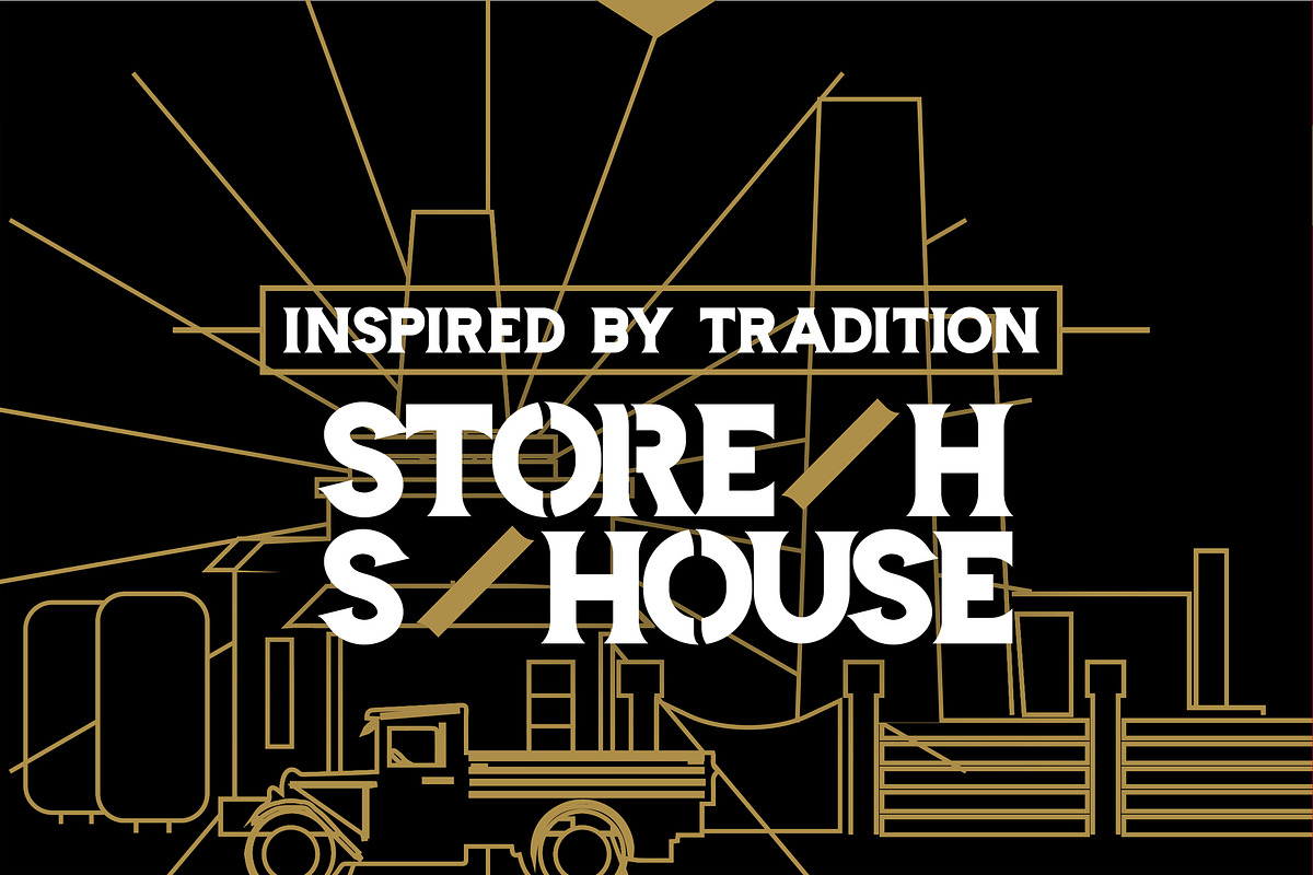 Storehouse Font + Vector shapes, a Serif Font by LeoSupply.co (Photo 18 of 18)