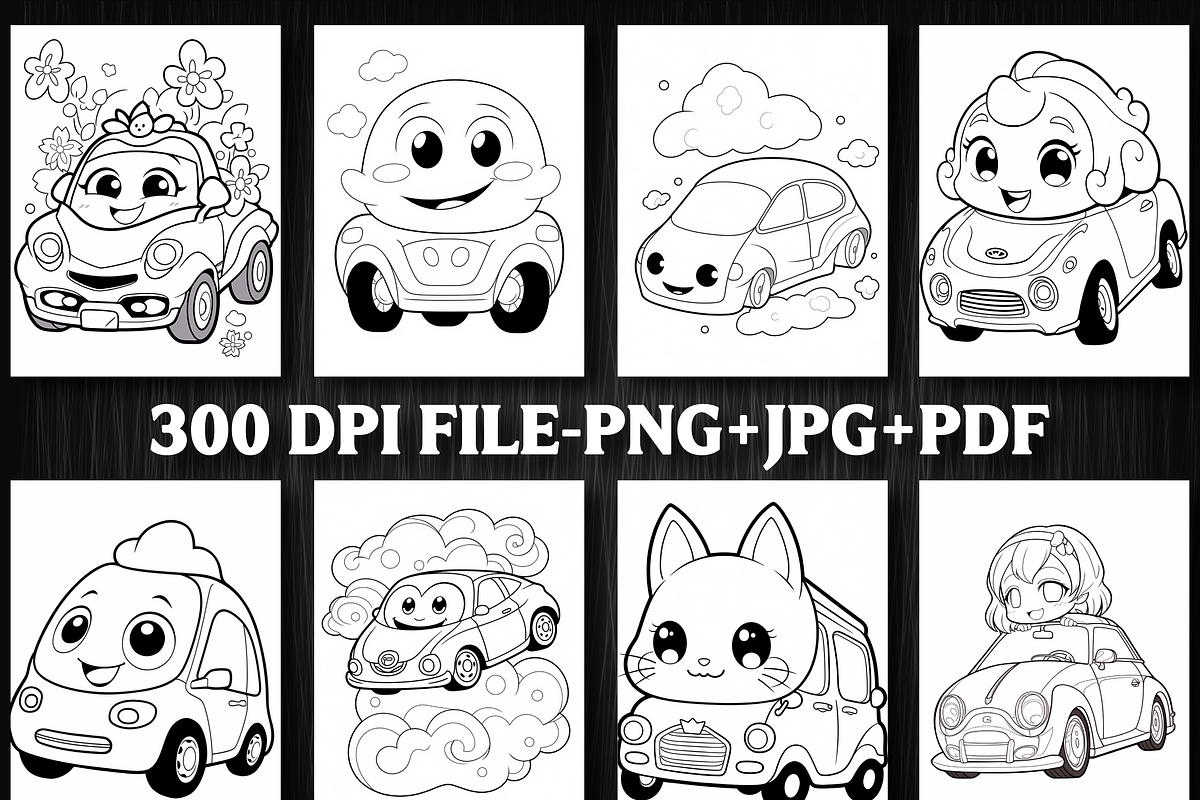 Cute Car Coloring Pages for Kids, a Brochure Template by Design Station (Photo 2 of 4)