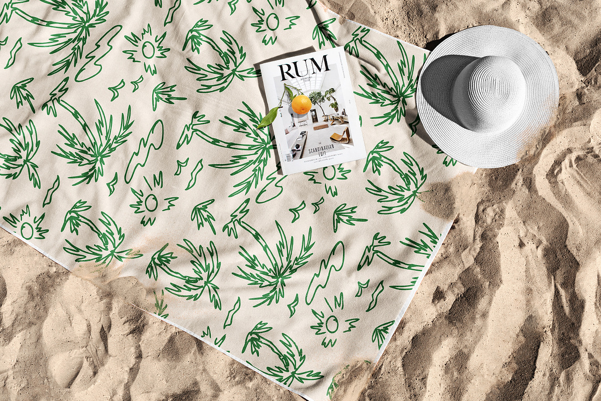 Hand Drawn Tropical Palms, a Pattern Graphic by MalyskaStudio (Photo 9 of 14)