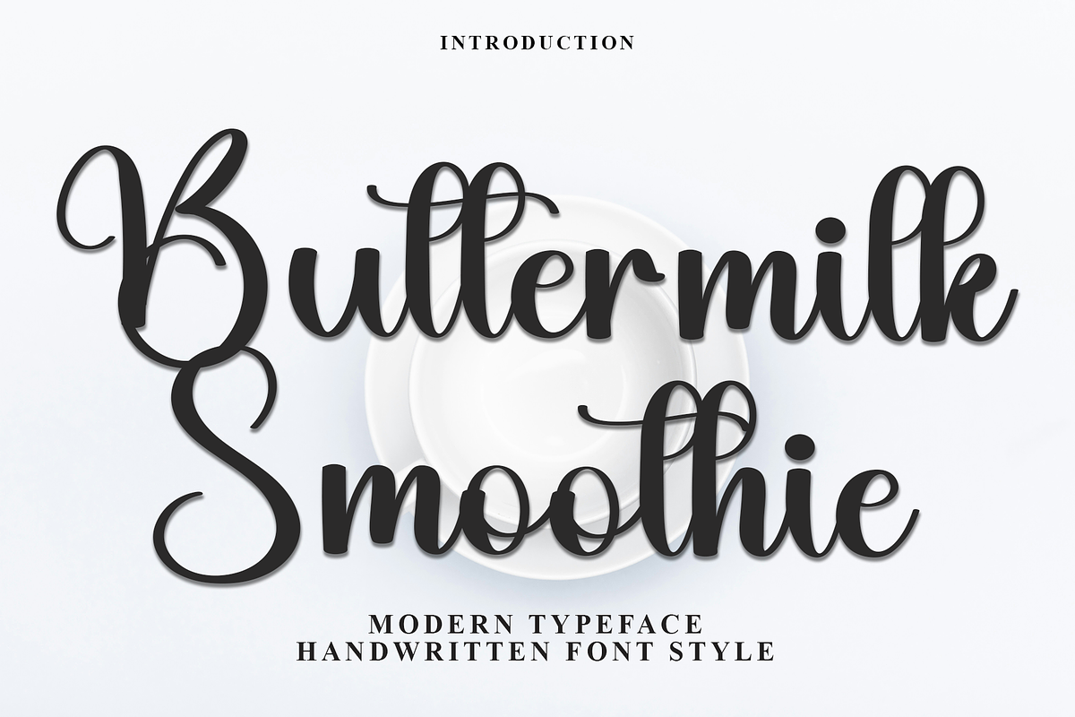 Buttermilk Smoothie, a Handwritten Font by InermediaSTUDIO (Photo 1 of 7)