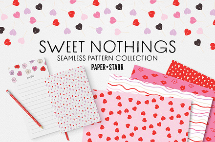 Pink Valentines Day Patterns, a Pattern Graphic by Paper Starr Studio