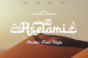 Aselami Islamic Font, a Script Font by madeDeduk