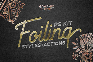 FOIL STAMP Photoshop Styles Actions