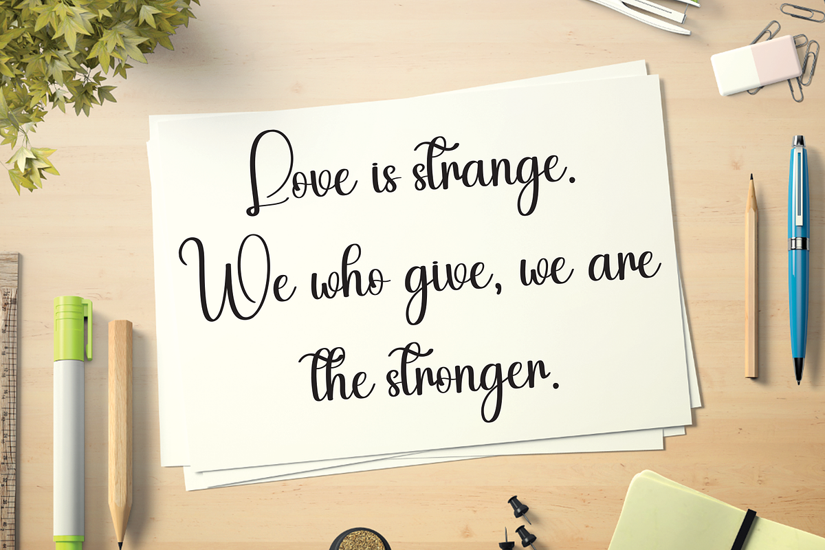 Radiant | Script Font, a Handwritten Font by Scratchones (Photo 5 of 9)