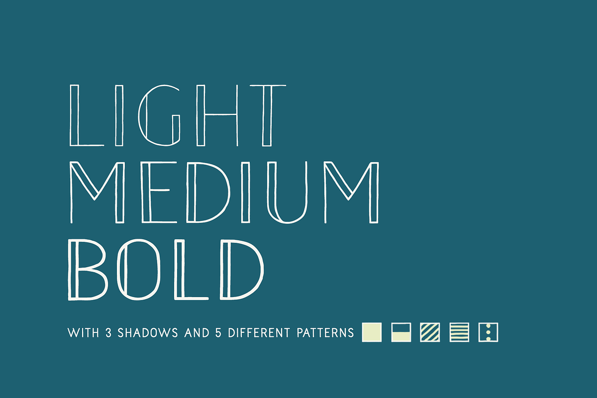 Naive Inline Sans Font Collection preview 2