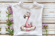 Whimsical Summer Flamingo Clipart, an Illustration by OK Design (Thumbnail 4 of 6)
