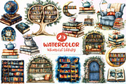 Whimsical Library Clipart, an Illustration by CreationArt (Thumbnail 1 of 5)