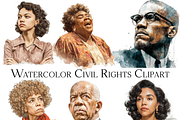 Watercolor Civil Rights Clipart, an Object Graphic by ArtisticTimberStudio (Thumbnail 2 of 2)